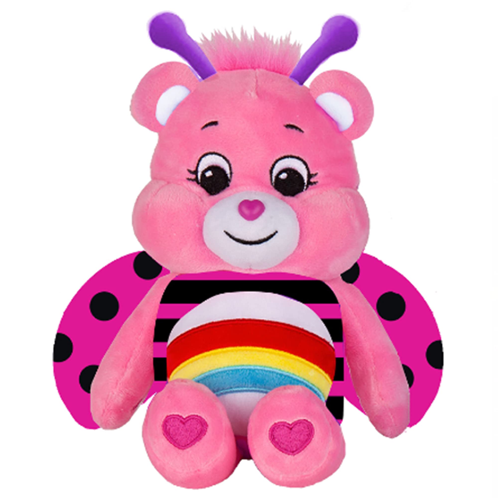 Care Bears Lady Bug Cheer Bear 9 Inch Bean Plush Collectable Toy for Ages 4+