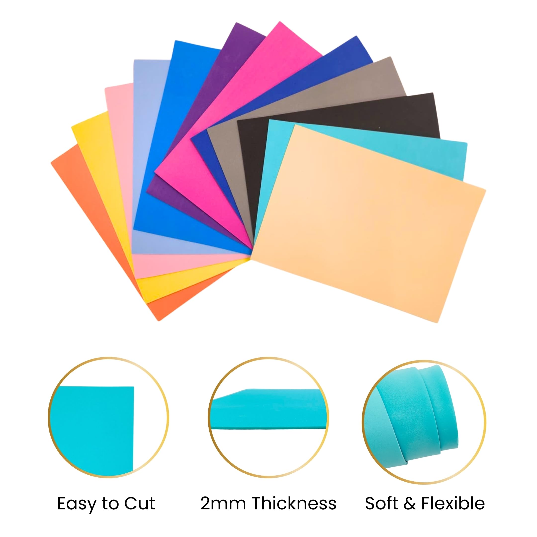 Janrax Light Blue A4 EVA Foam Sheets - 2mm Thick | 10 Pack | Craft & Decoration 3