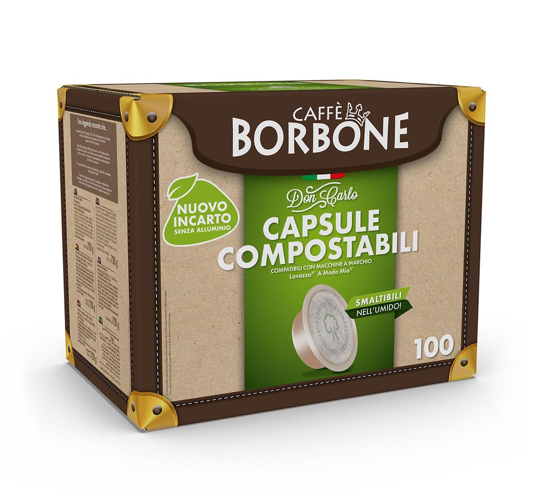 CAFFÈ BORBONE Don Carlo Compostable Capsules - Red Coffee Blend | 100 Count | Lavazza A Modo Mio Compatible 2