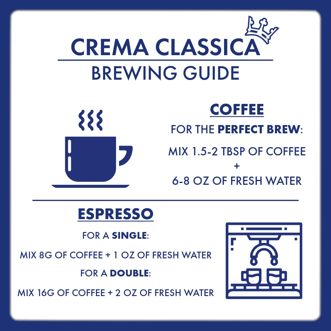 CAFFÈ BORBONE Crema Classica Roasted Whole Coffee Beans - 1kg Bag | Intensity 8/10 | Cocoa & Nut Notes 5