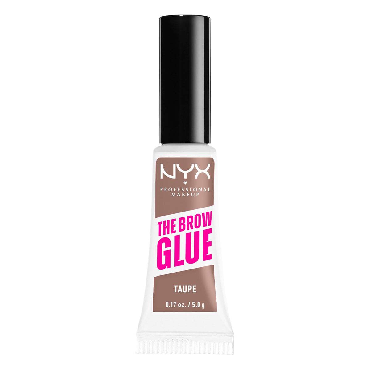 NYX PROFESSIONAL MAKEUP The Brow Glue Tinted Eyebrow Gel - Laminated Brow Look, 24 Hour Extreme Hold, Non-Sticky, Taupe, 5g