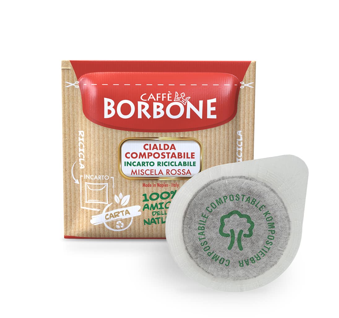 CAFFÈ BORBONE Red Blend Compostable ESE Coffee Pods - 50 Count | Intensity 9.5 1