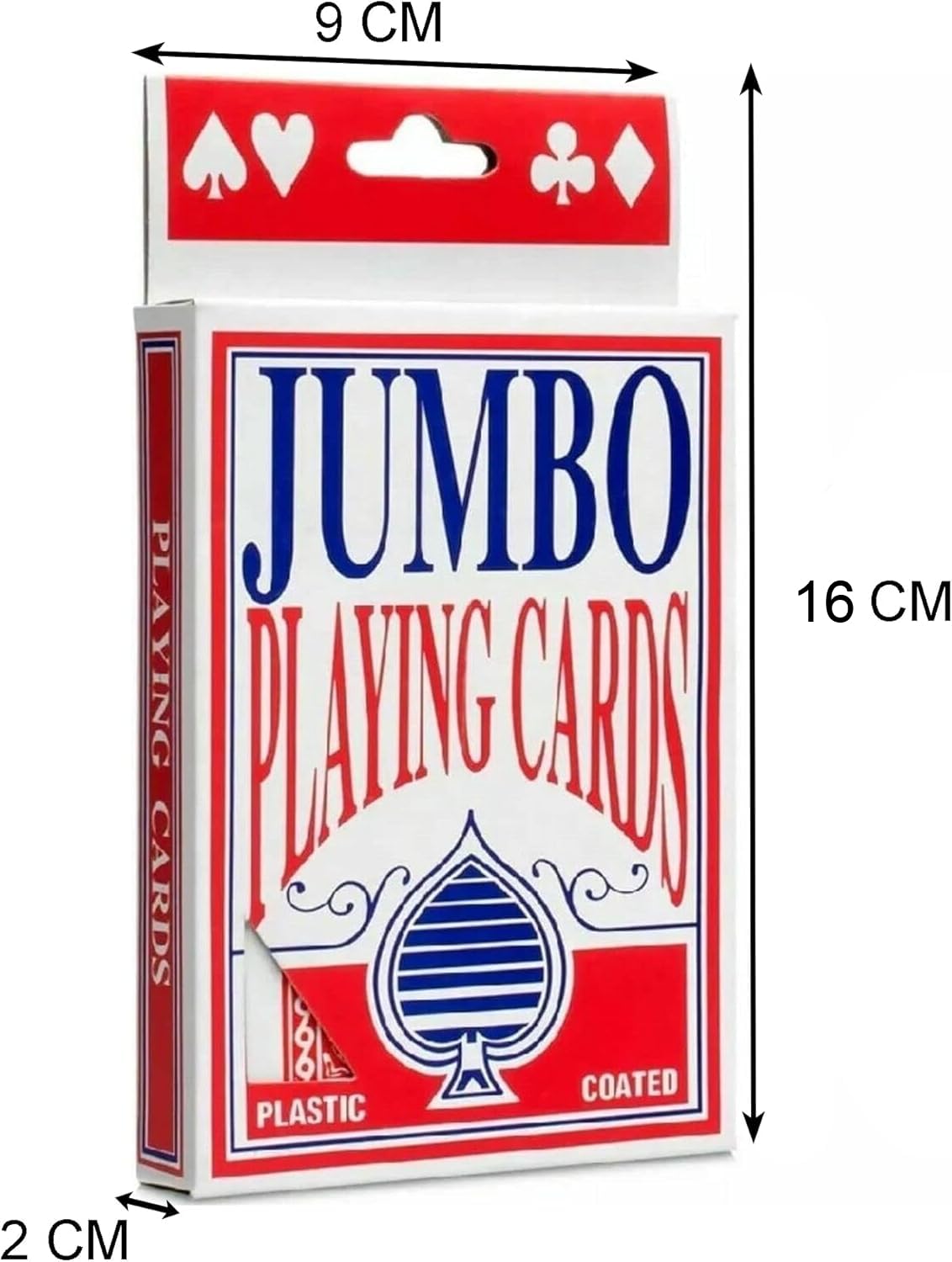2 UR DOOR Jumbo Playing Cards - 52 Cards | Water-Resistant Plastic | 12 x 8.50 cm