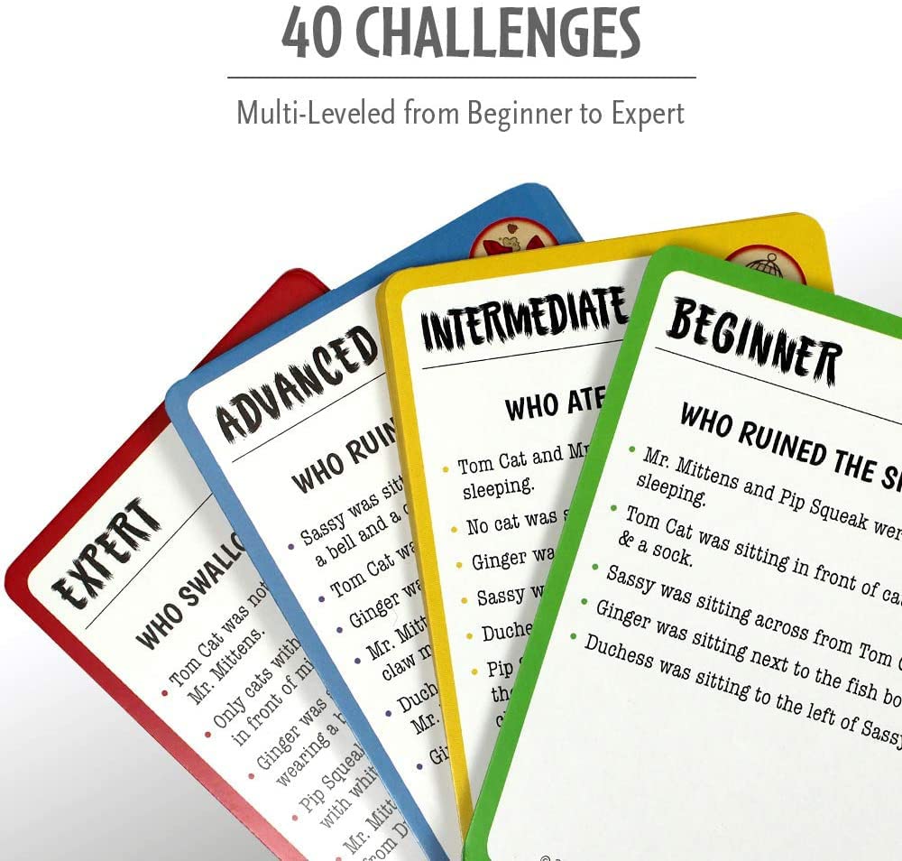 ThinkFun Cat Crimes Who's to Blame Brain Teaser Logic Challenge Game 3