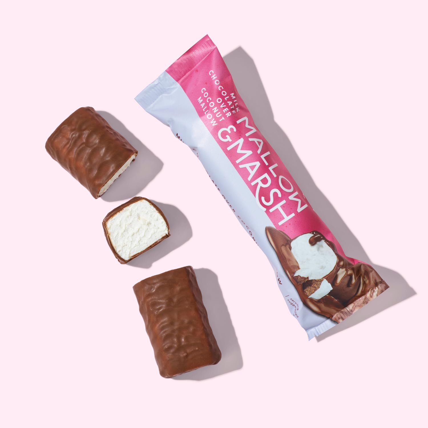 Mallow & Marsh Milk Chocolate over Coconut Marshmallow Bar - 12 x 35g Pack | Belgian Fairtrade Chocolate 2