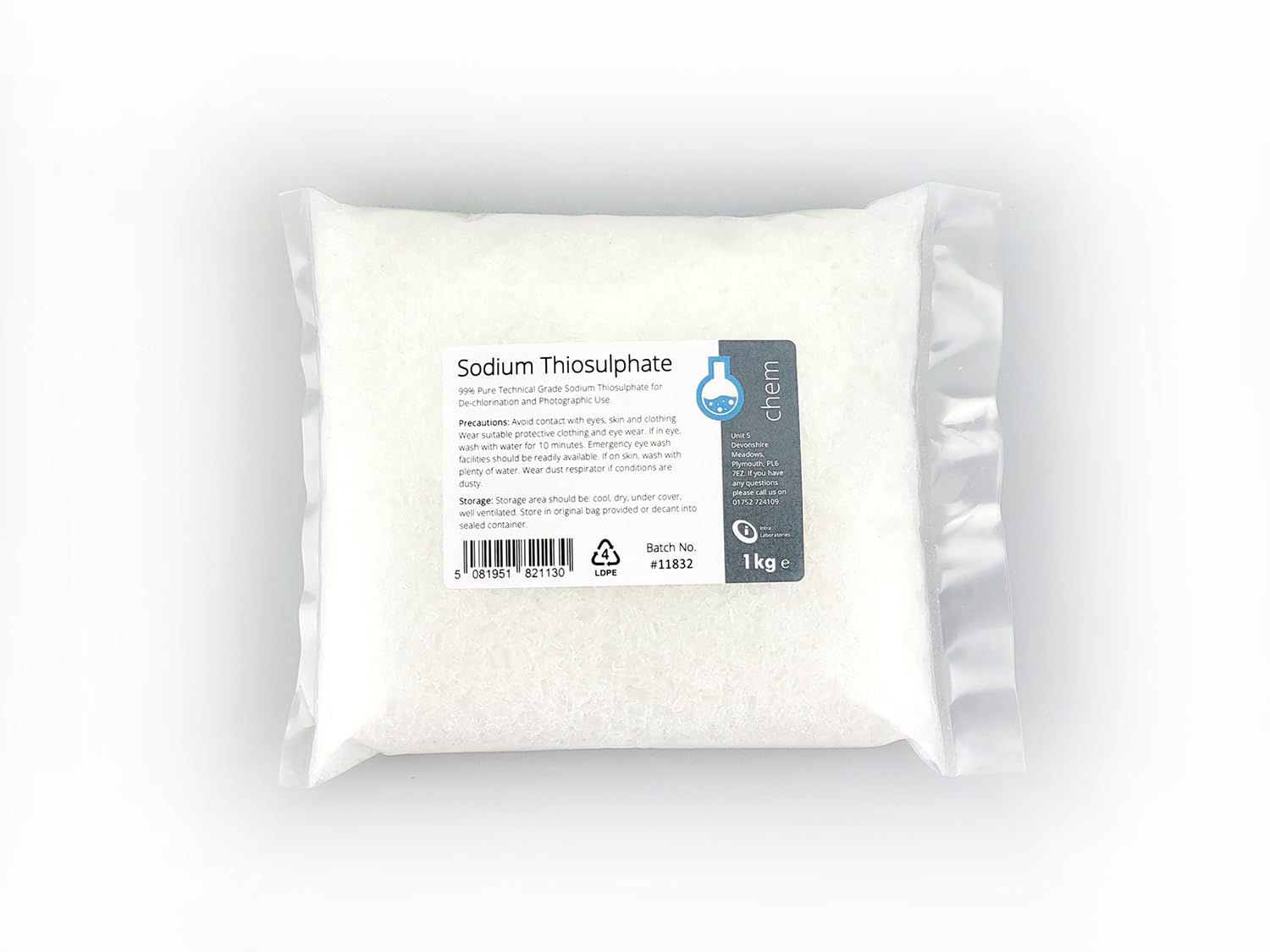 Intralabs Sodium Thiosulphate 1kg Crystals - Aquarium & Pool Dechlorinator | Photographic Fixer