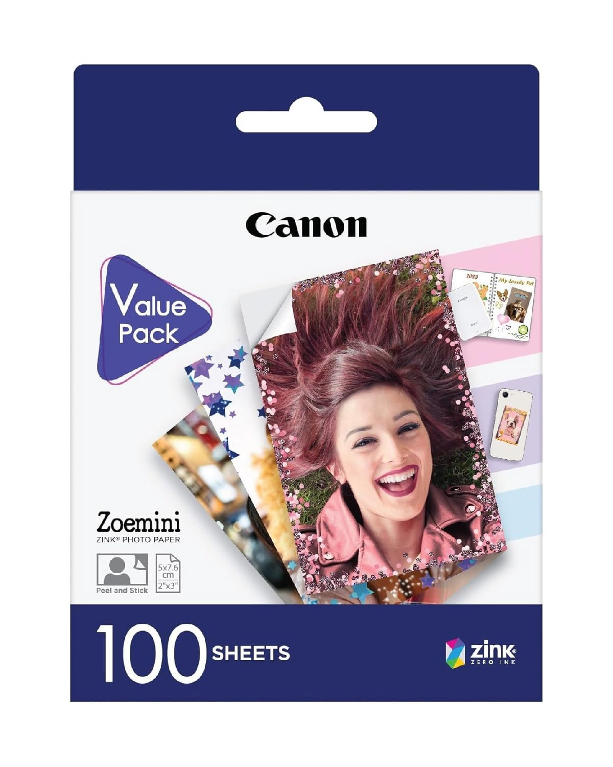 Canon Zink Photo Paper - Sticky-Backed 2x3" Photo Paper (100 Sheets) | Water & Tear Resistant 1