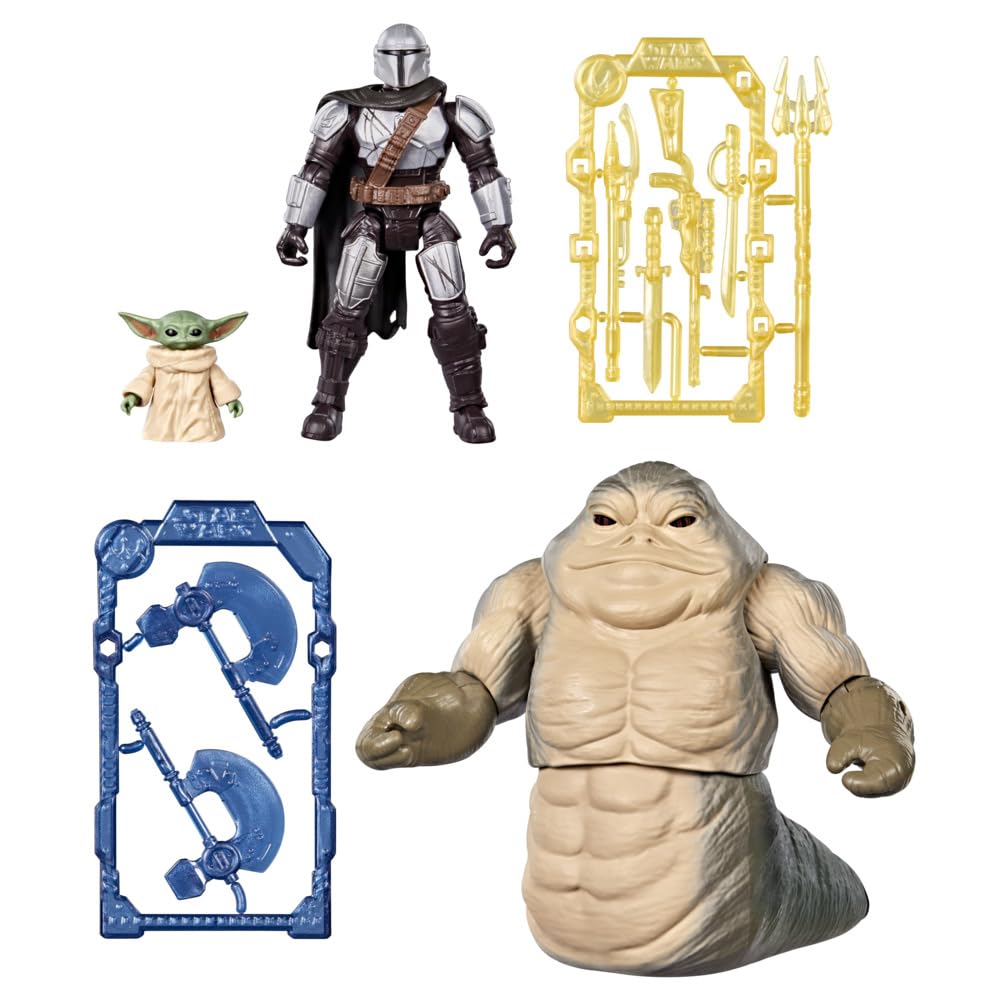 Star Wars ActionVerse The Mandalorian and Grogu Team Up Pack with Rotta the Hutt | 4.5-Inch Figures