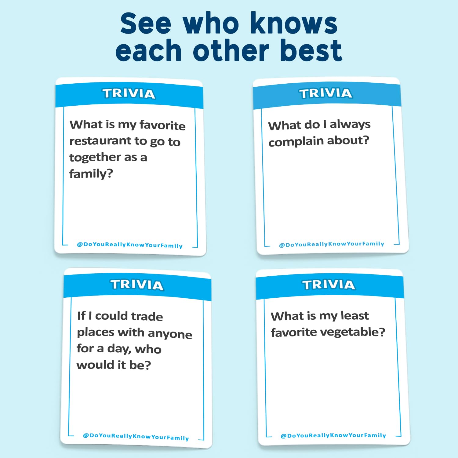Moose Games Do You Really Know Your Family? Card Game 2