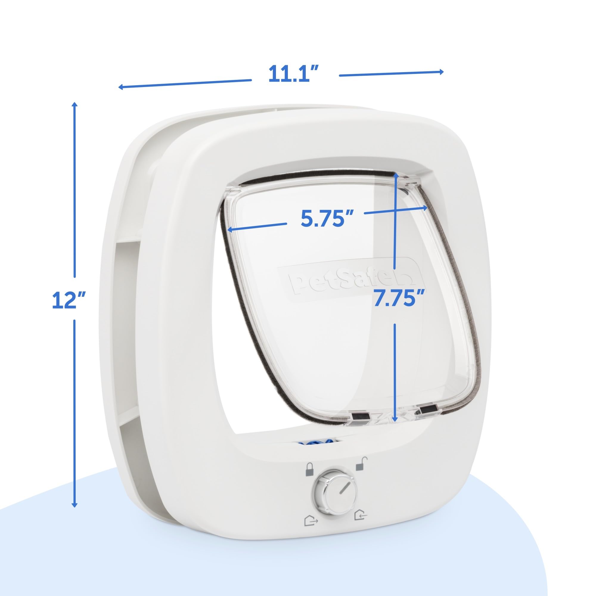 PetSafe Big Cat Flap - 4-Way Lock for Doors | Fits Pets up to 11 kg | White 7