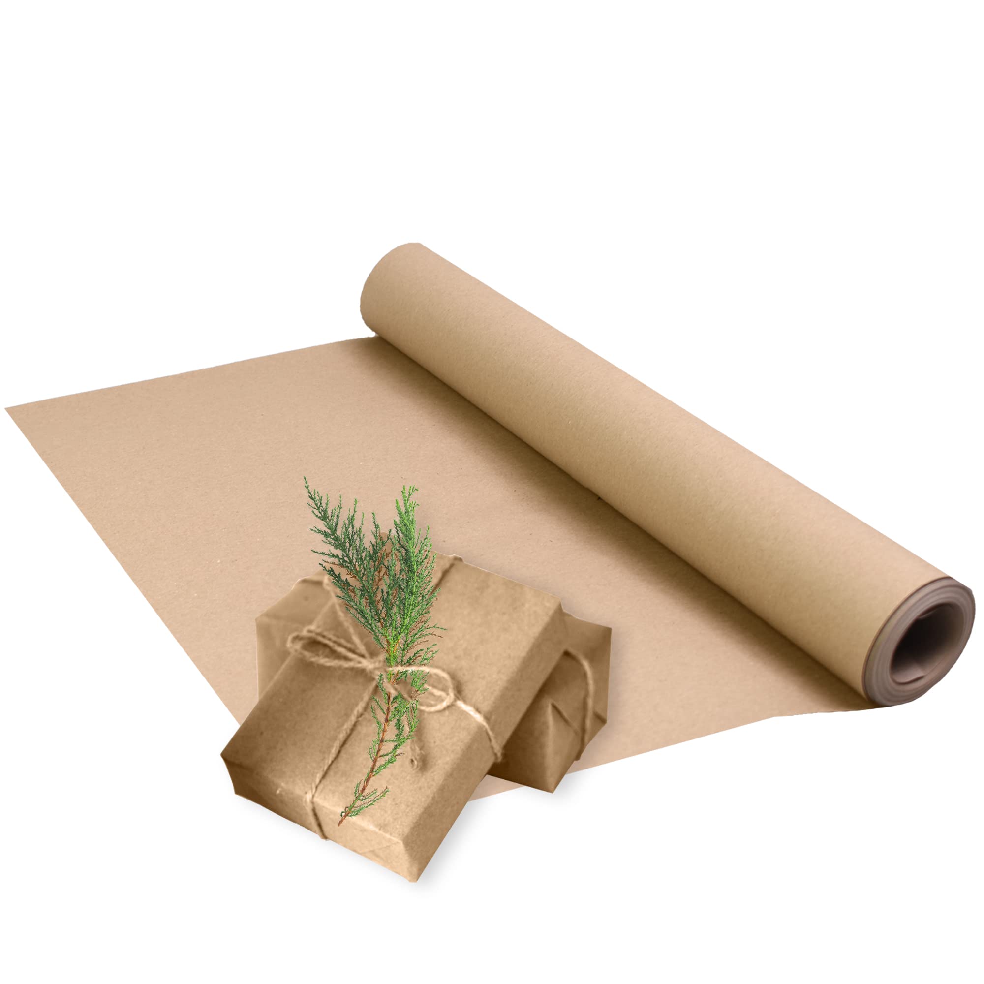 Triplast Brown ECO Kraft Paper Roll - 90 gsm Uncoated Rustic Finish | 600mm x 10m