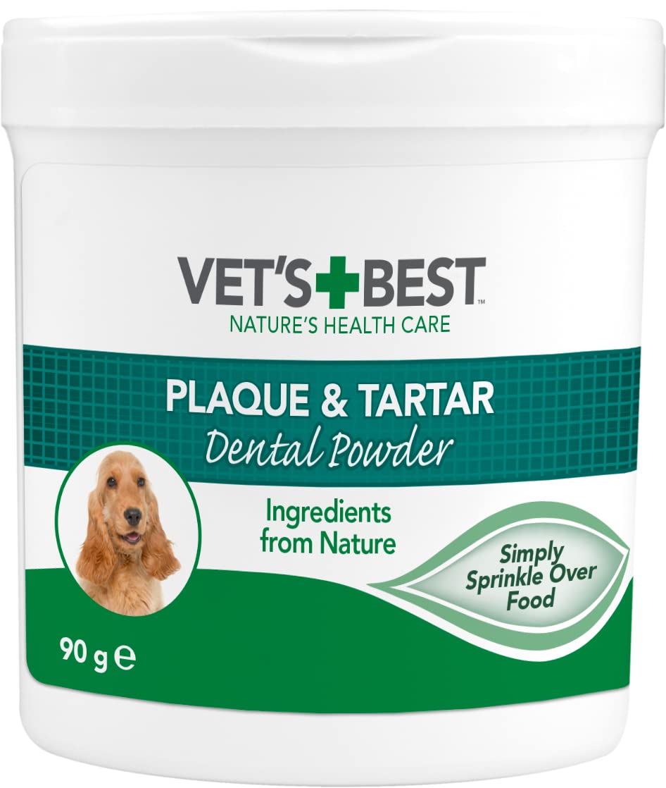 Vet's Best Natural Dental Powder for Dogs - Eliminates Bad Breath | 90g