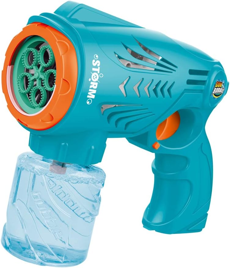 RAM Bubble Gun - 2-in-1 Automatic Bubble Machine with LED Lights for Kids