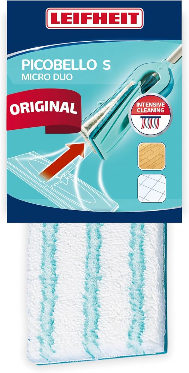 Leifheit Picobello S Mop Replacement Pad - Micro Duo Micro Fibre, 27 cm Wide | Washable at 40°C 1