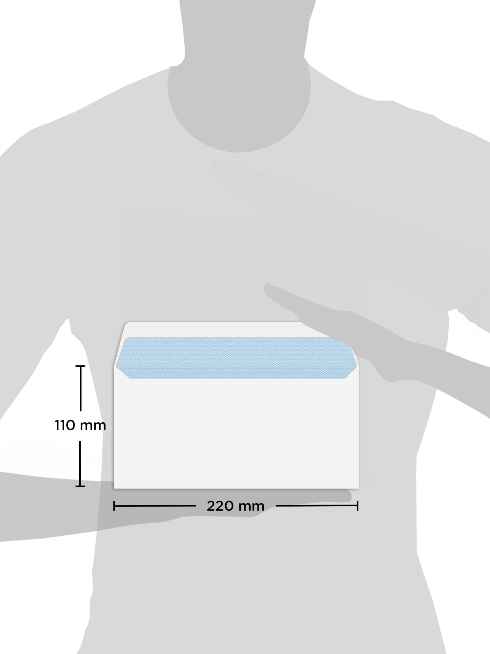 Blake Purely Everyday DL 110 x 220 mm 100 gsm Peel & Seal Wallet Envelopes (23882/250 ) White - Pack of 250 3