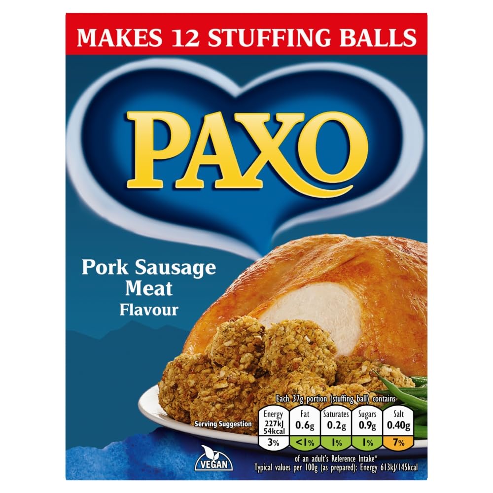 Paxo Limited Edition Pork Sausage Meat Flavour Stuffing Mix, 170g (Pack of 8) 3