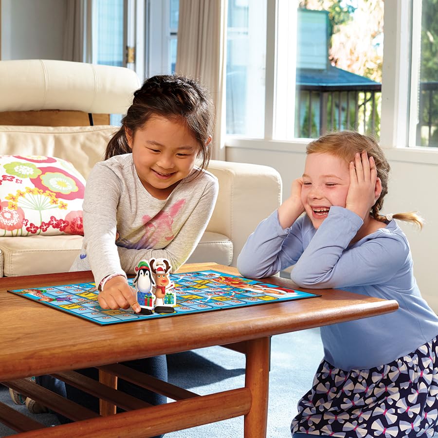 Outset Media Christmas Snakes and Ladders Board Game | No Reading Required | Ages 3+ | 2-6 Players 3