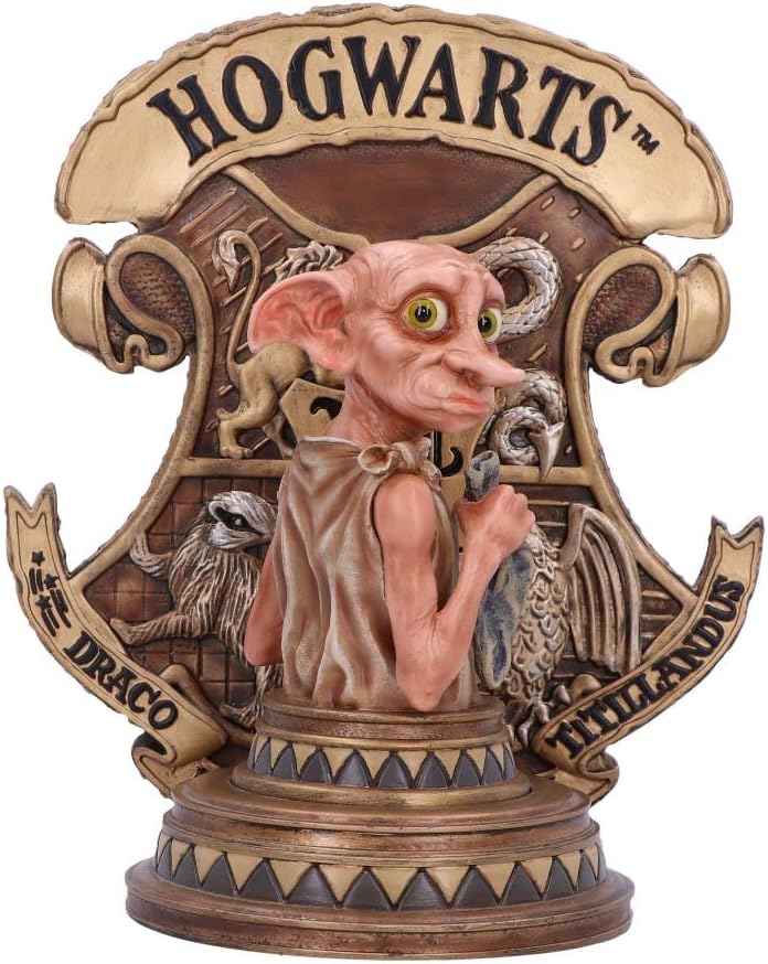 Nemesis Now Officially Licensed Harry Potter Dobby Bookend, Gold, 20cm