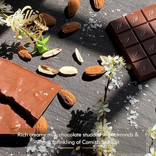 Willie's Cacao Bar - Sea Kissed Almond - Milk Chocolate with Roasted Almonds and Cornish Salt - 50g 6