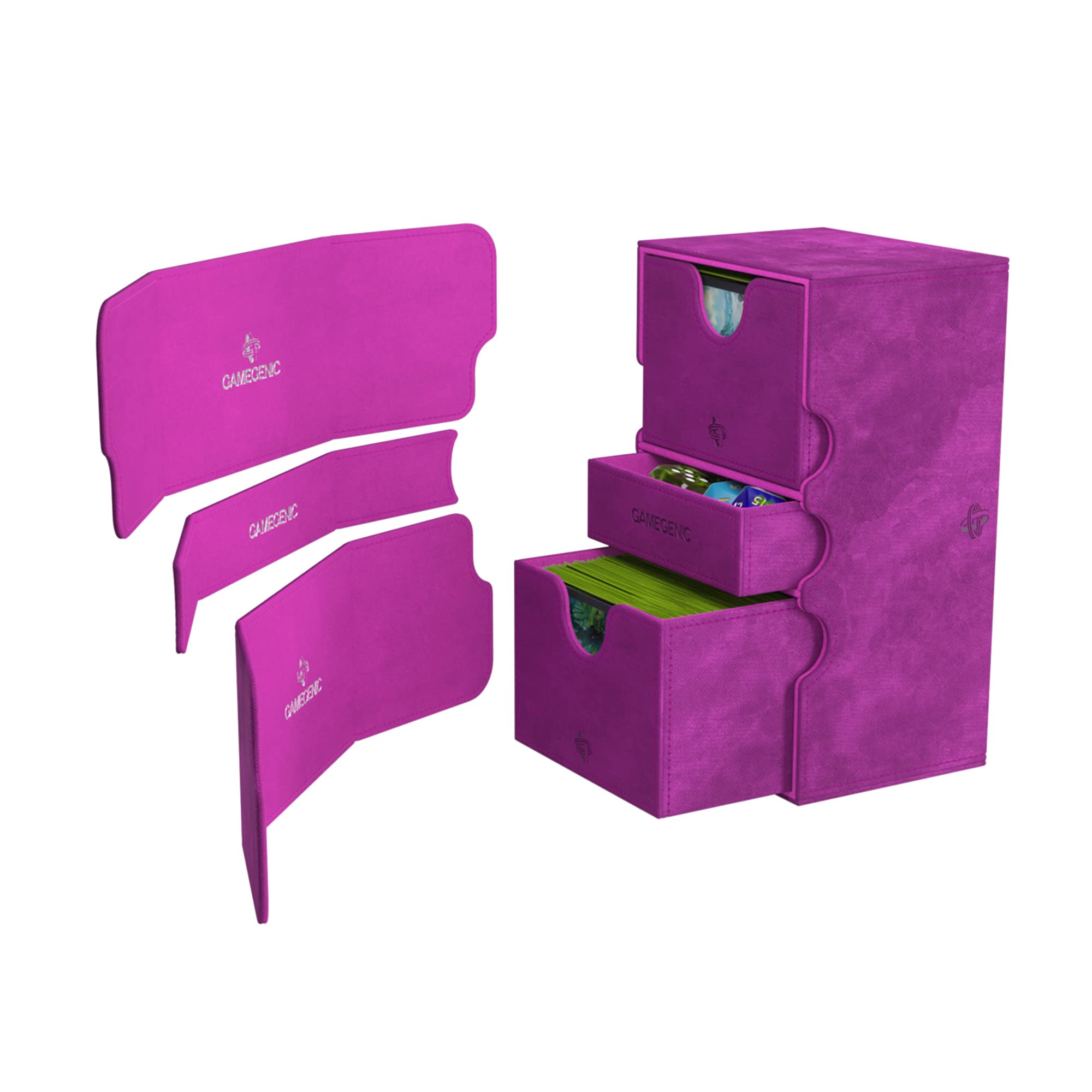 Gamegenic Stronghold 200+ XL Convertible Trading Card Storage Box - Purple
