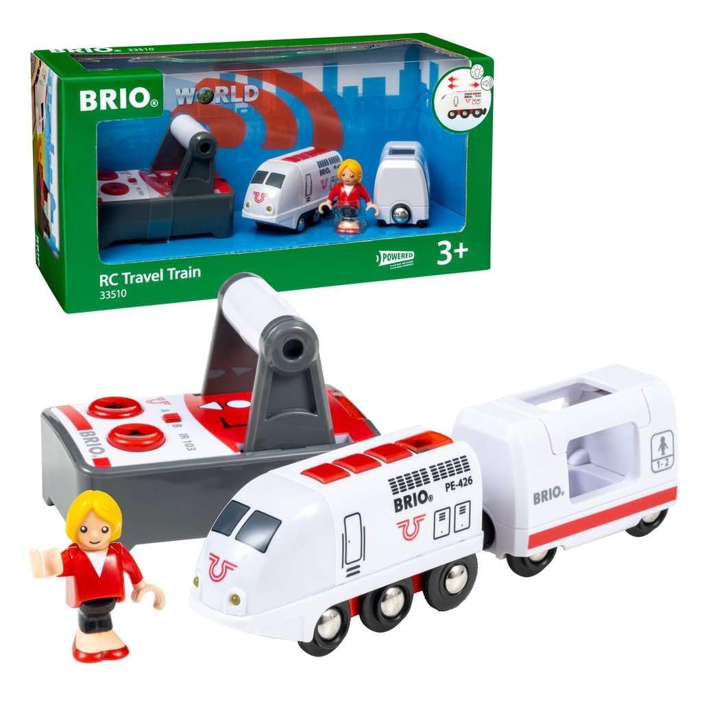BRIO Remote Control Travel Train Toy - 4 Pieces, Ages 3+