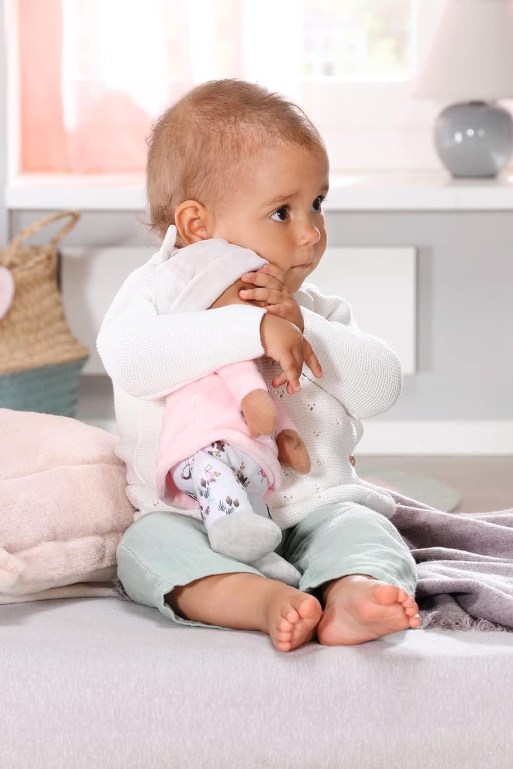Baby Annabell Sweetie For Babies 706435 - 30cm Doll with Soft Fabric Body & Rattle 4