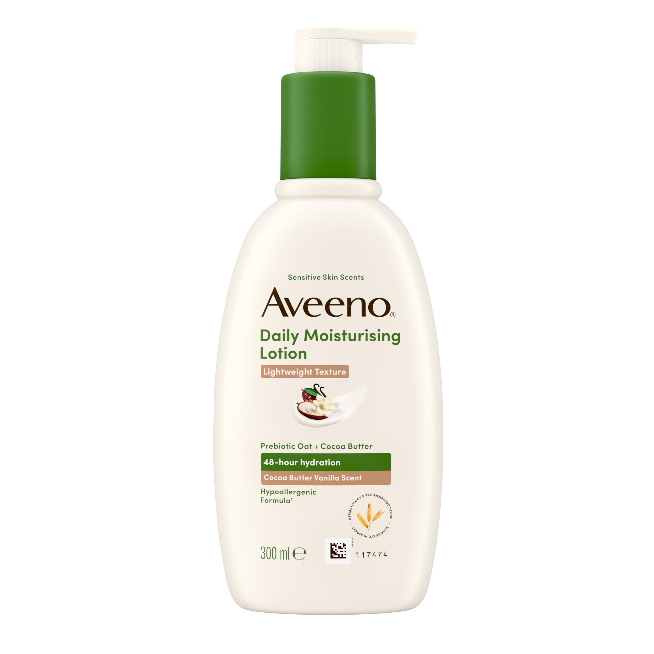 Aveeno Daily Moisturizing Cocoa Butter Lotion - Lightweight Texture, 300 ml 1