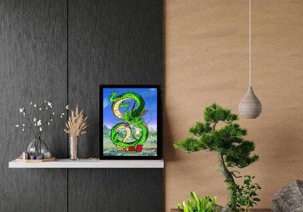 Dragon Ball Z 3D Lenticular Poster in Box Frame - Shenron and Dragon Balls Design, 10x8 Inches, Official Merchandise