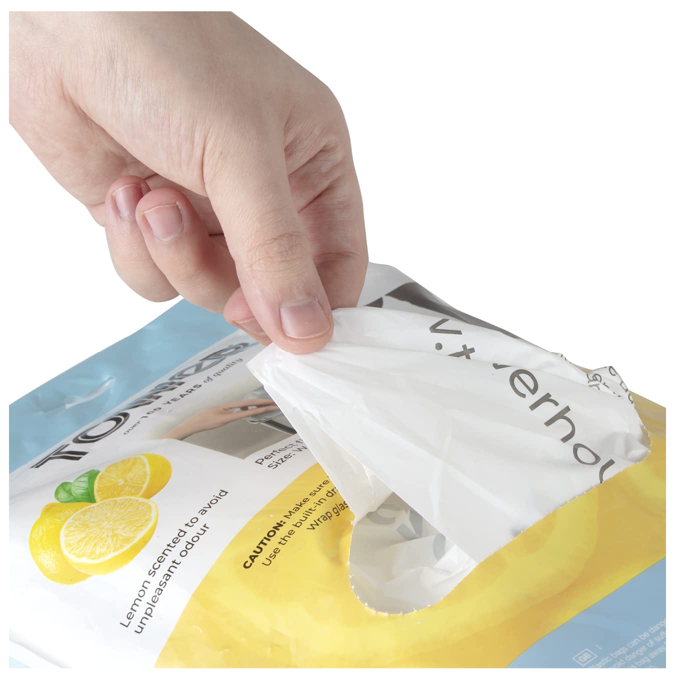 Tower 75L Lemon Scented Bin Liners - 20 Pack, Heavy Duty HDPE Bags 8