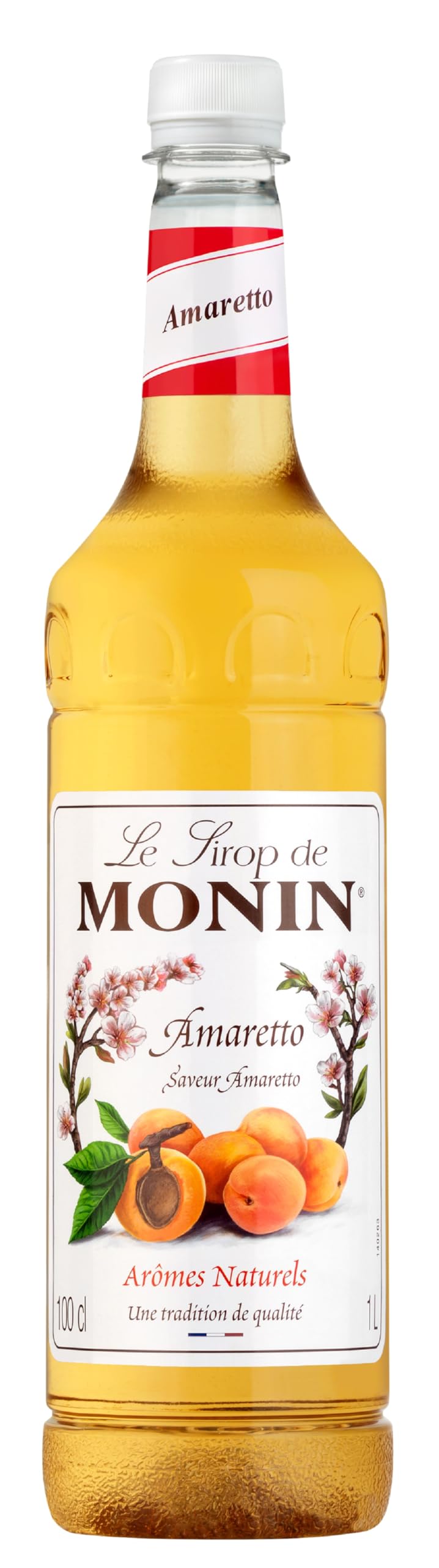 Monin Premium Amaretto Syrup - 1L | Vegan, Natural Flavours, Alcohol-Free