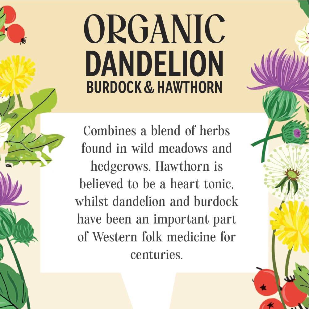 Heath & Heather Organic Dandelion, Burdock & Hawthorn Tea - Detox & Heart Health | 20 Count 3