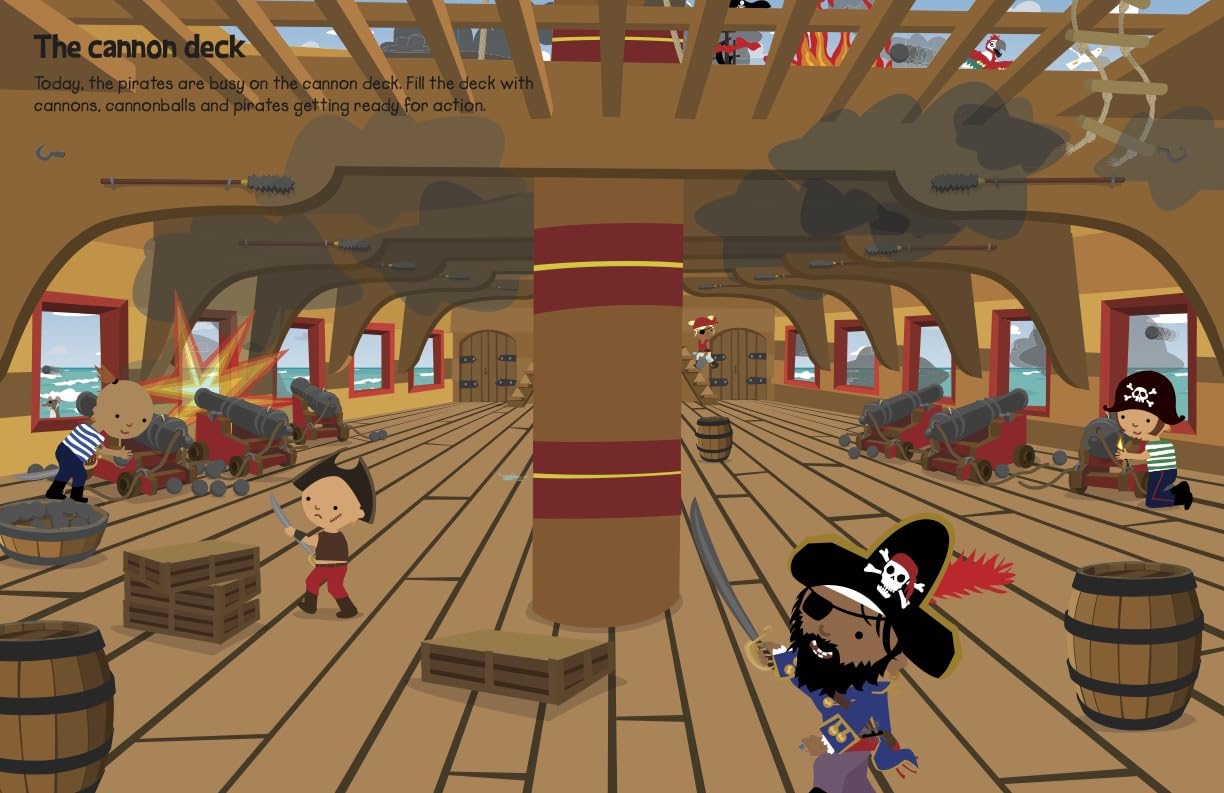 Imagine That 555 Sticker Fun - Pirate Ship Activity Book | Ages 5-7 | Paperback 3