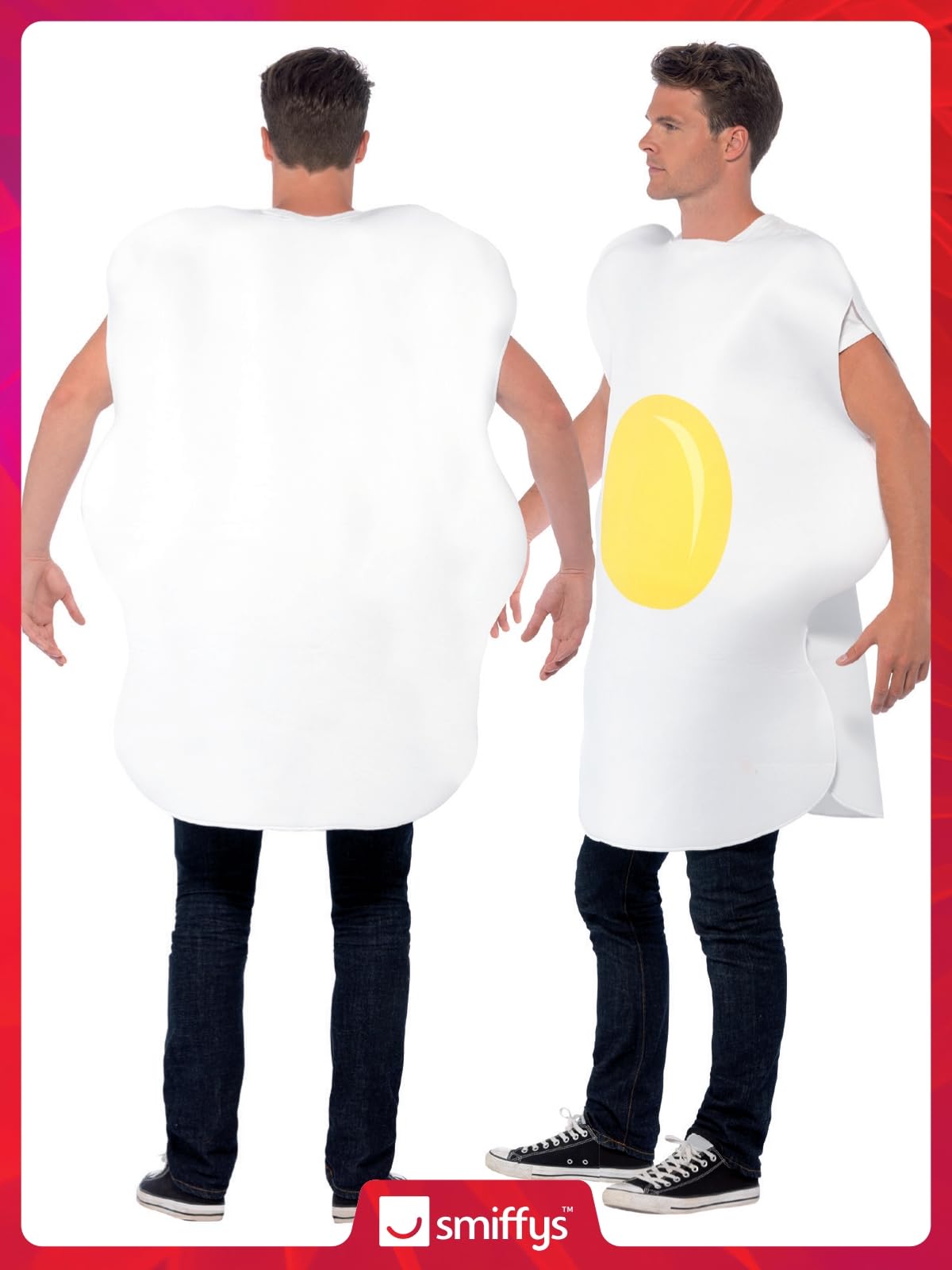 Smiffys Egg Costume - Funny Fancy Dress Tabard | Unisex Adult One Size 4