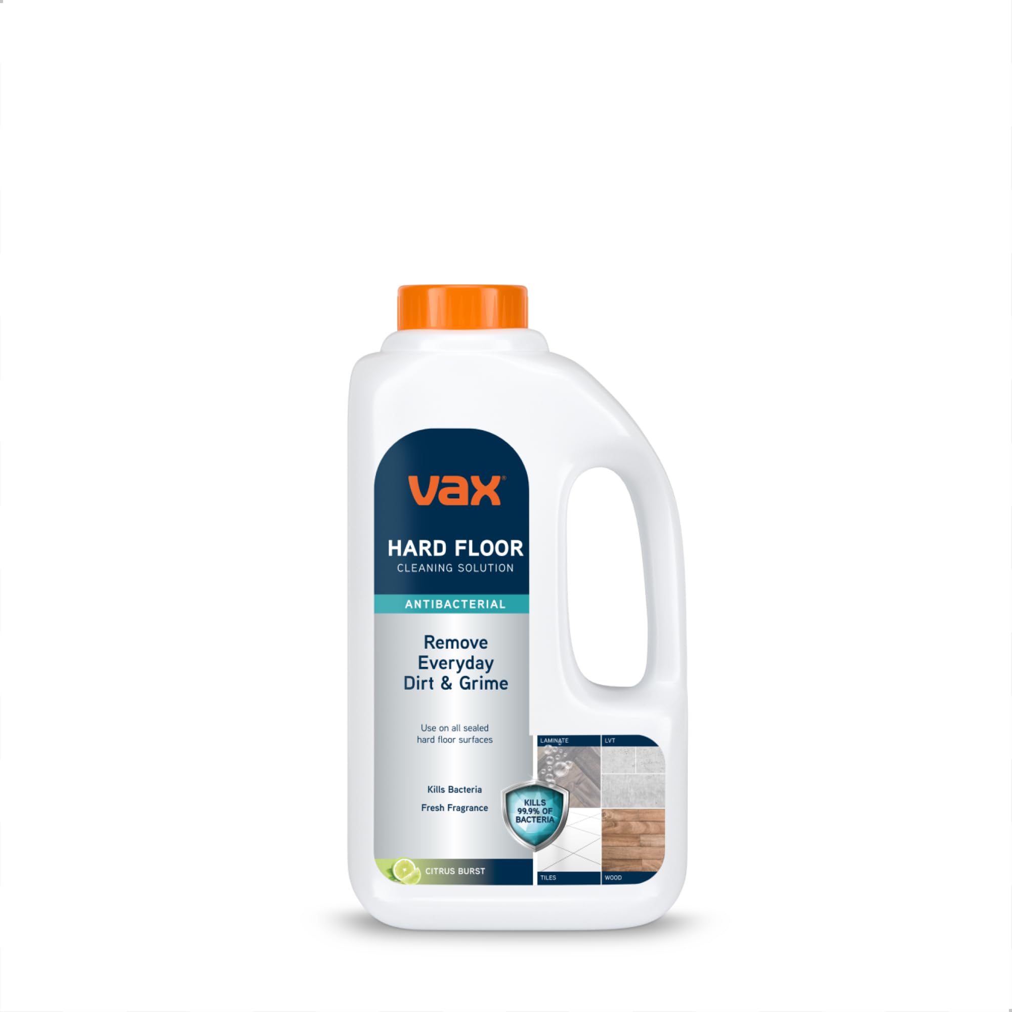Vax Hard Floor Antibacterial Cleaning Solution - 1L Citrus Burst Scent | Kills 99.9% Bacteria 1