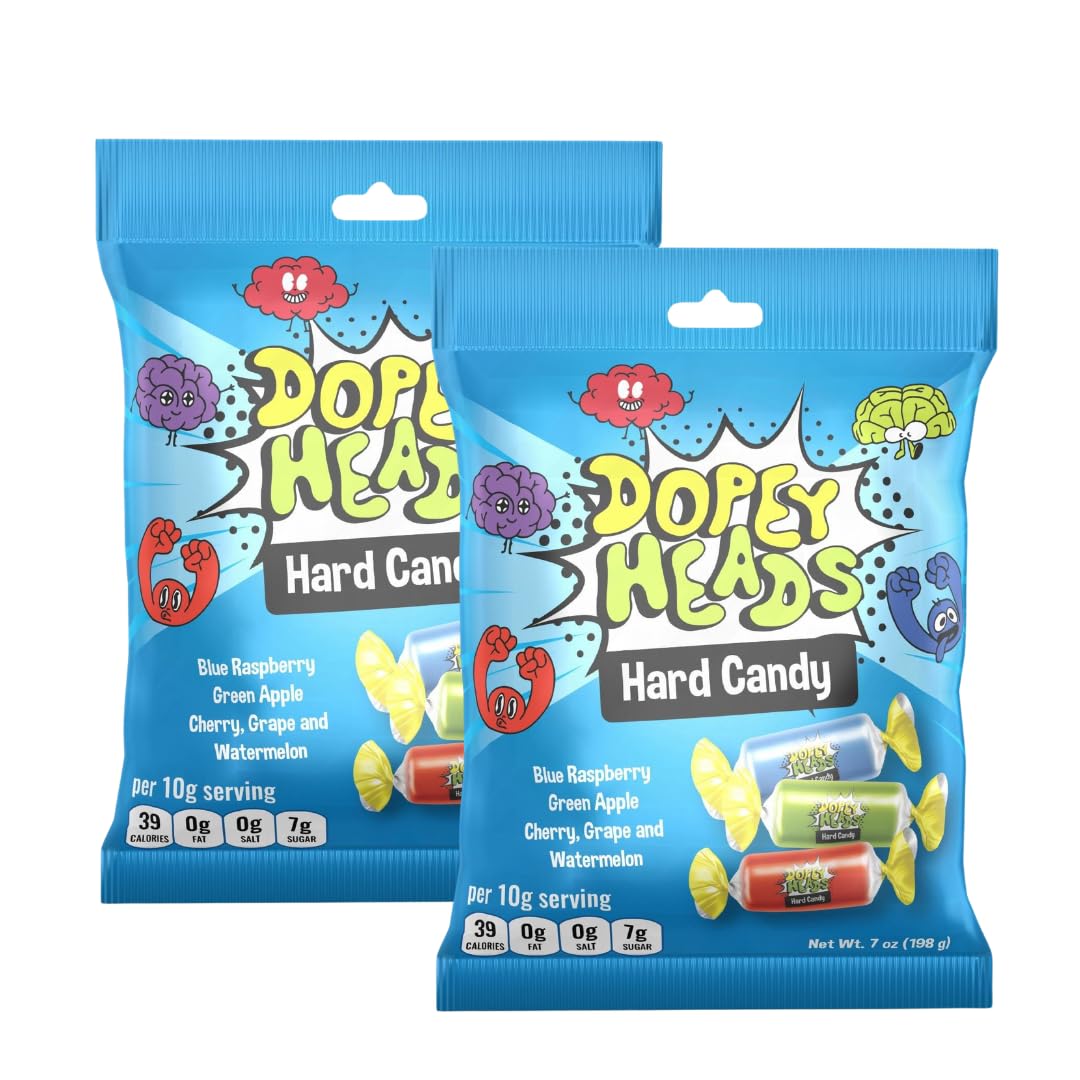 Dopey Heads Assorted Hard Candy - 5 Flavours | HALAL | 198g Bag