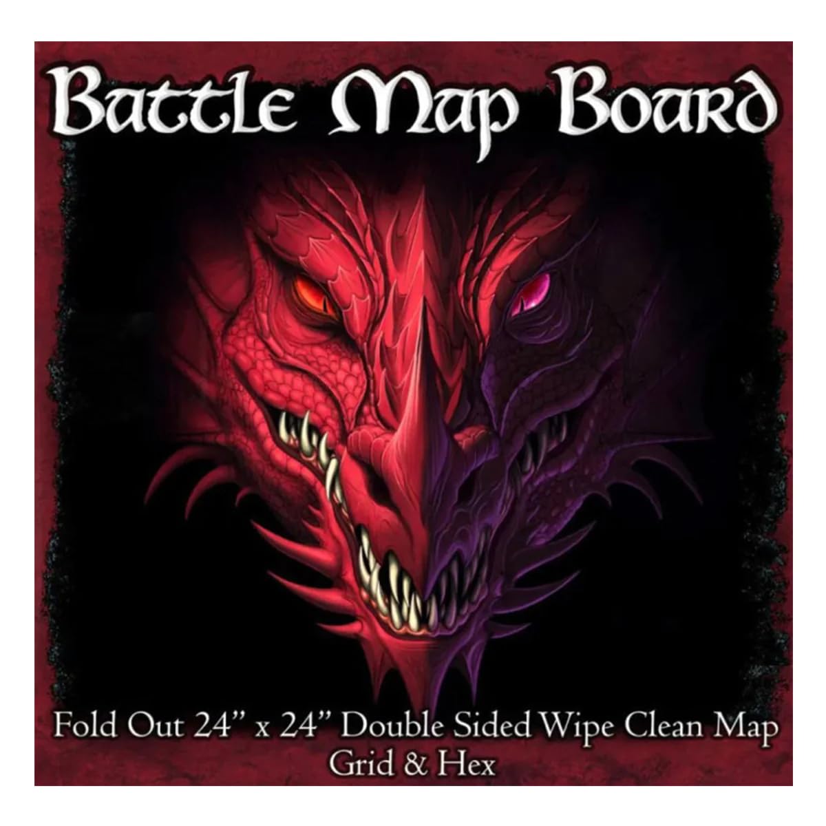 Loke Battlemats Battle Map Board Grid & Hex 24x24 Inch Foldable Gaming Mat 1