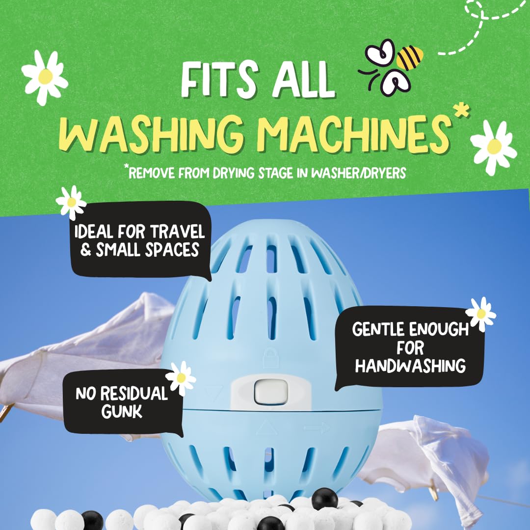 Ecoegg Laundry Egg - 70 Washes, Non-Bio Detergent for Sensitive Skin | Fresh Linen Scent 5