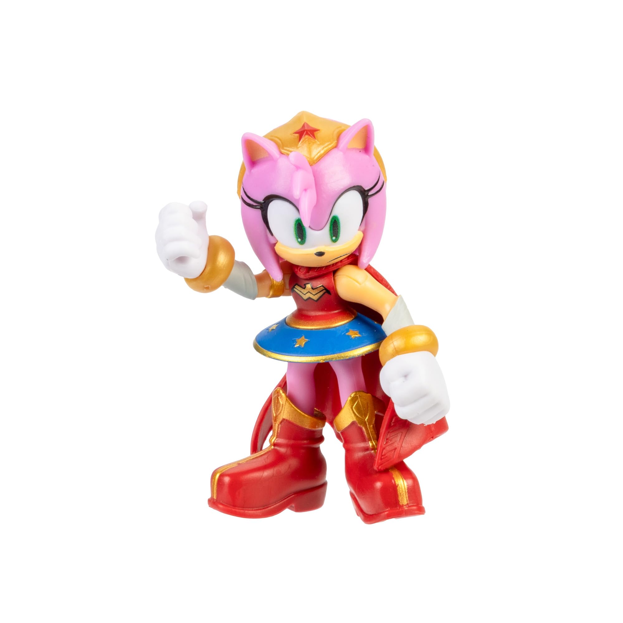 Sonic The Hedgehog Amy as Wonder Woman Action Figure - 2.5" / 6.35cm | Highly Articulated | Collector's Grade 1