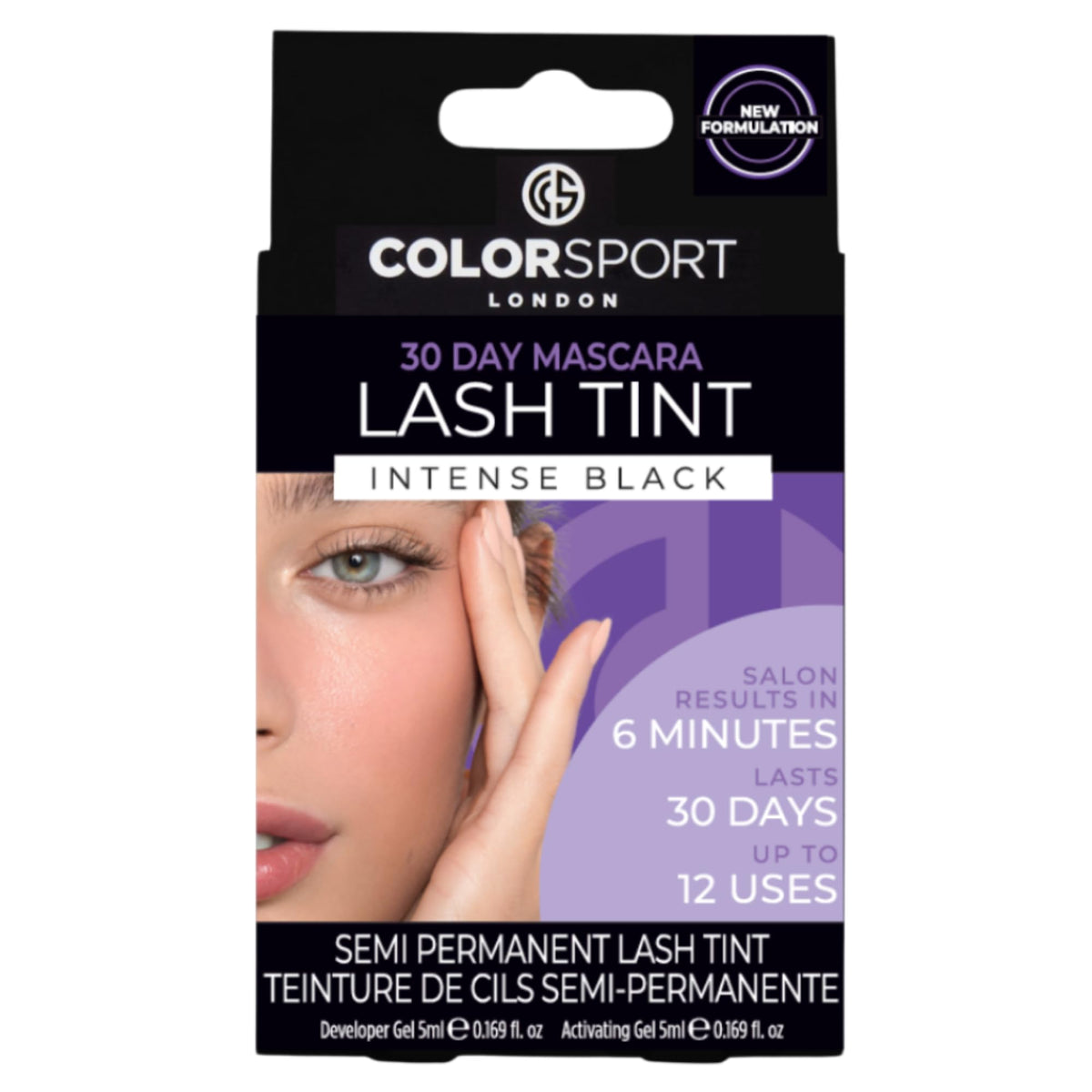 COLORSPORT 30 Day Mascara Black - Semi-Permanent Lash Tint | Waterproof & Smudge-Proof | Up to 12 Applications