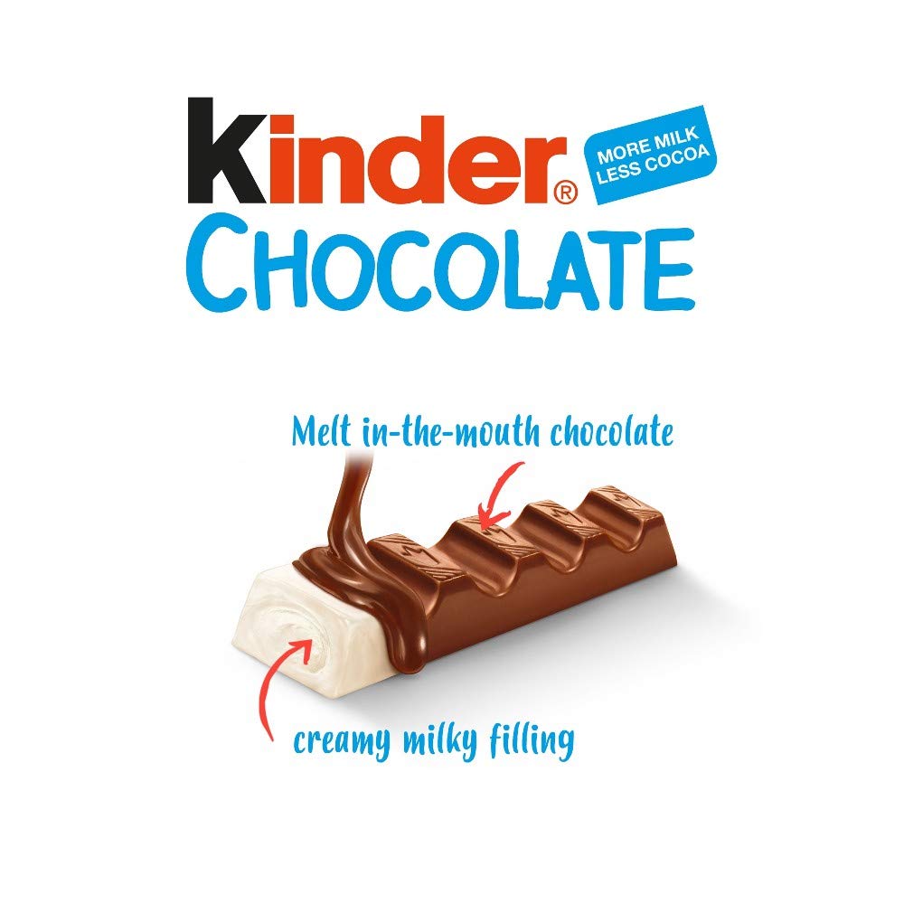 Kinder Chocolate Small Bars - Fine Milk Chocolate Bulk Gift Box 4