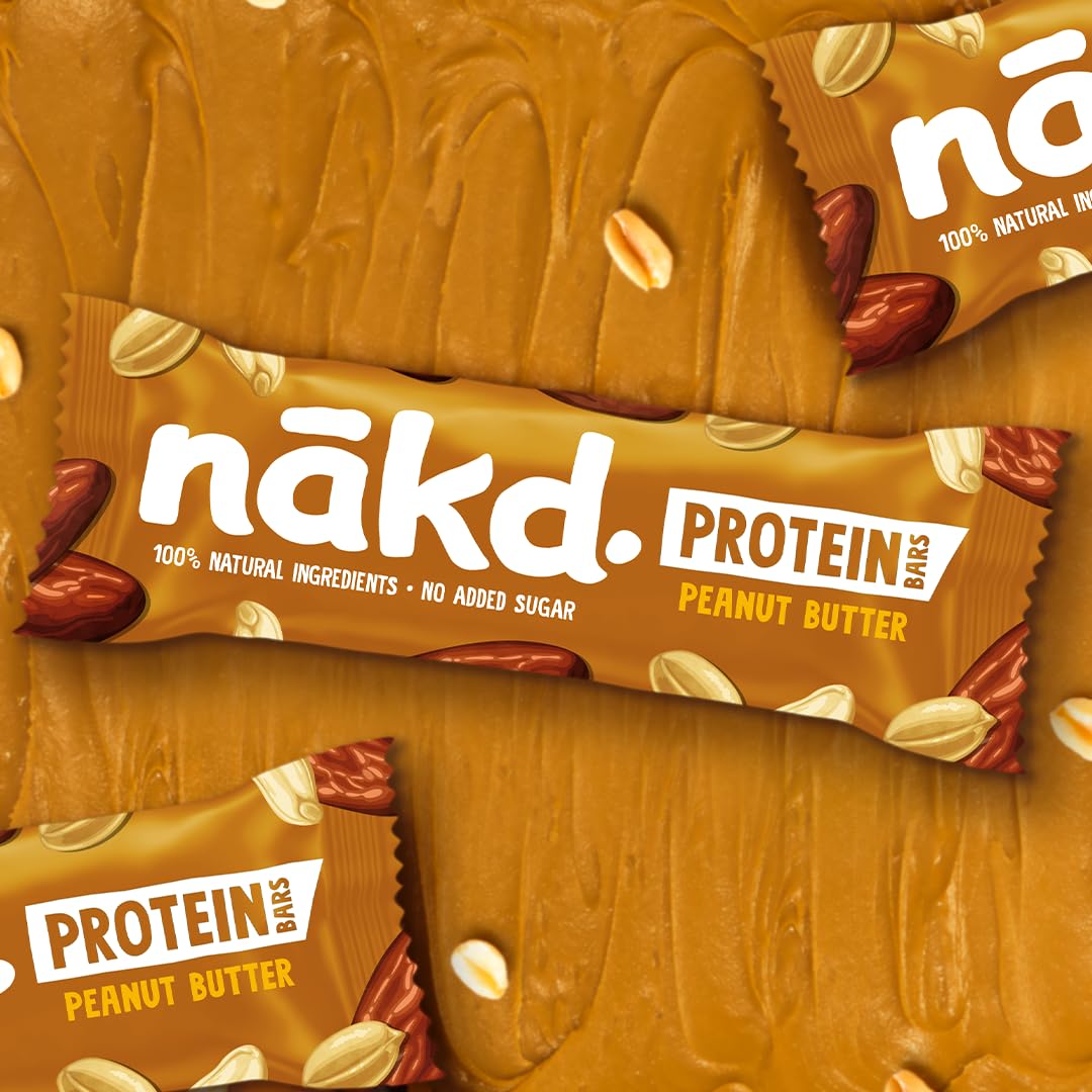 Nakd Protein Bars Peanut Butter - 7g Plant-Based Protein | 16 Count | 100% Natural 4