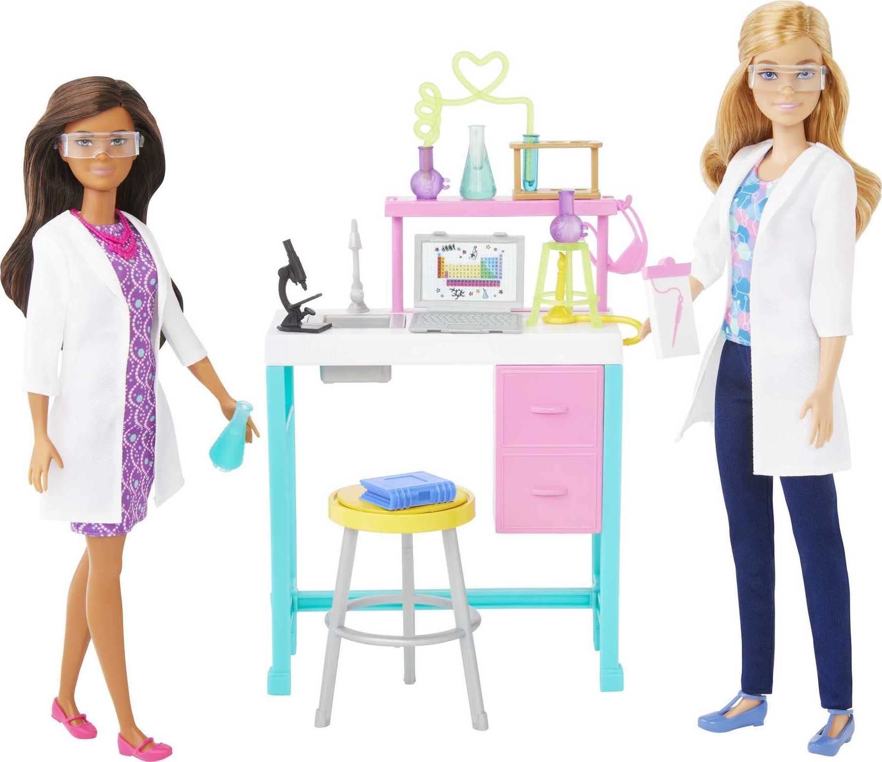 Barbie Careers Science Lab Playset with 2 Scientist Dolls and 10+ Accessories
