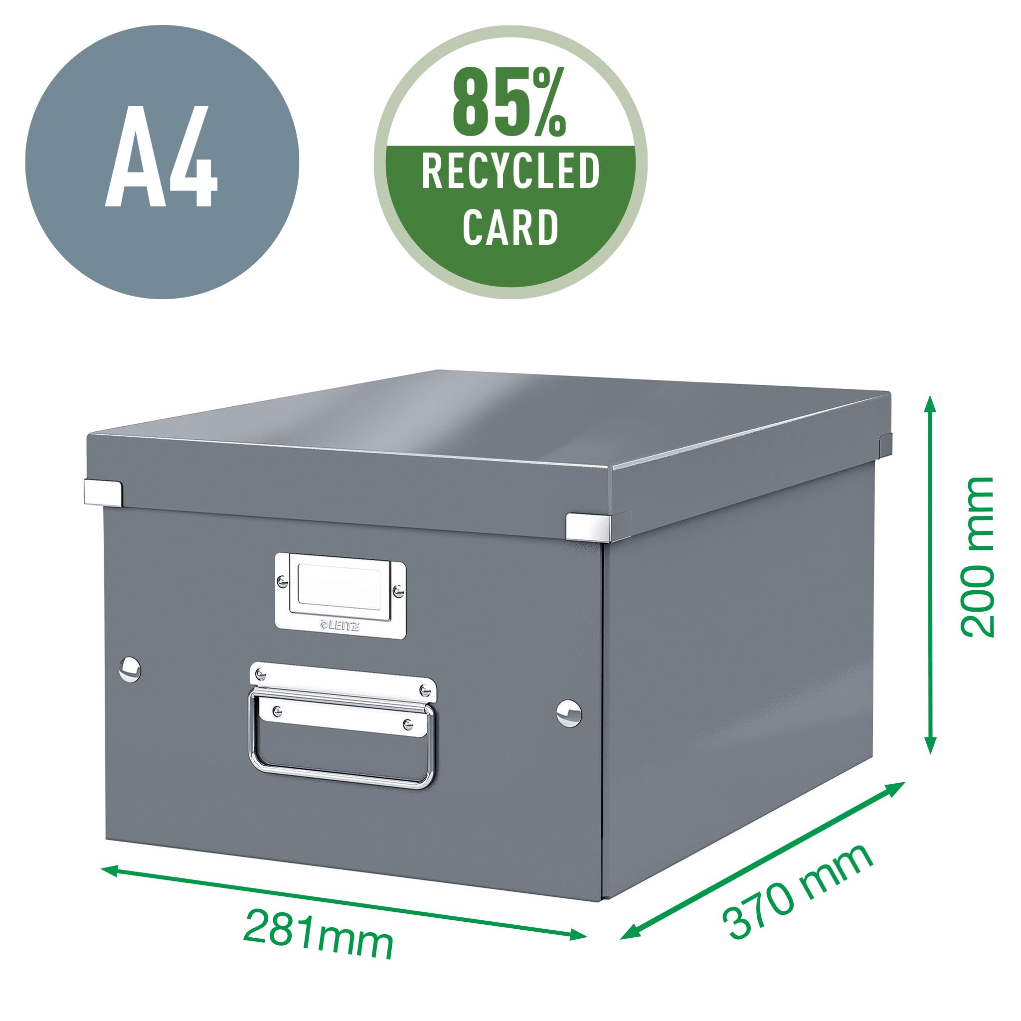 Leitz A4 Storage Box, Click and Store Range 60440095 - Medium, Black 3