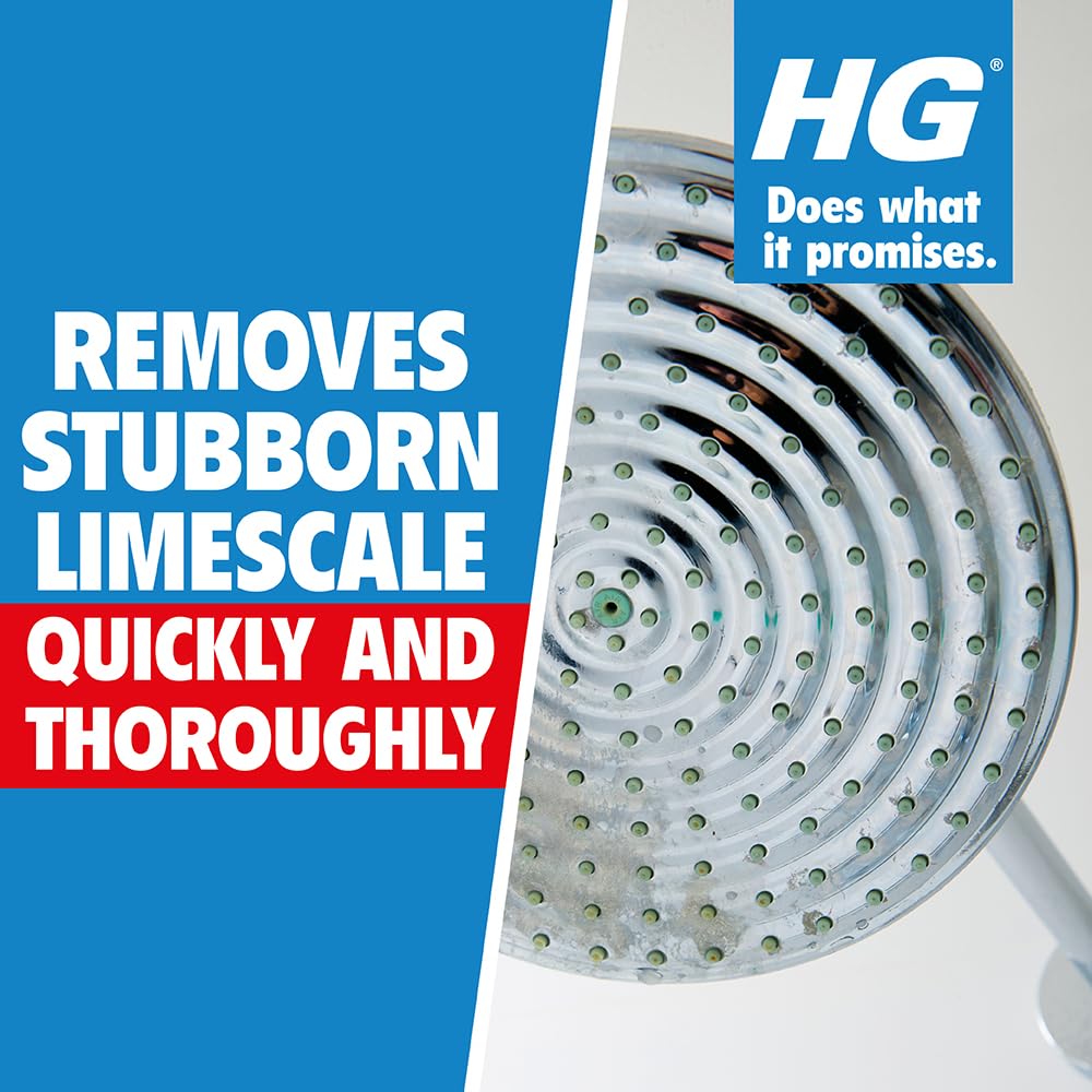 HG Power Gel Brush Limescale Remover - Fast-Acting Gel with Built-in Brush | 250ml Lemon Scent 2