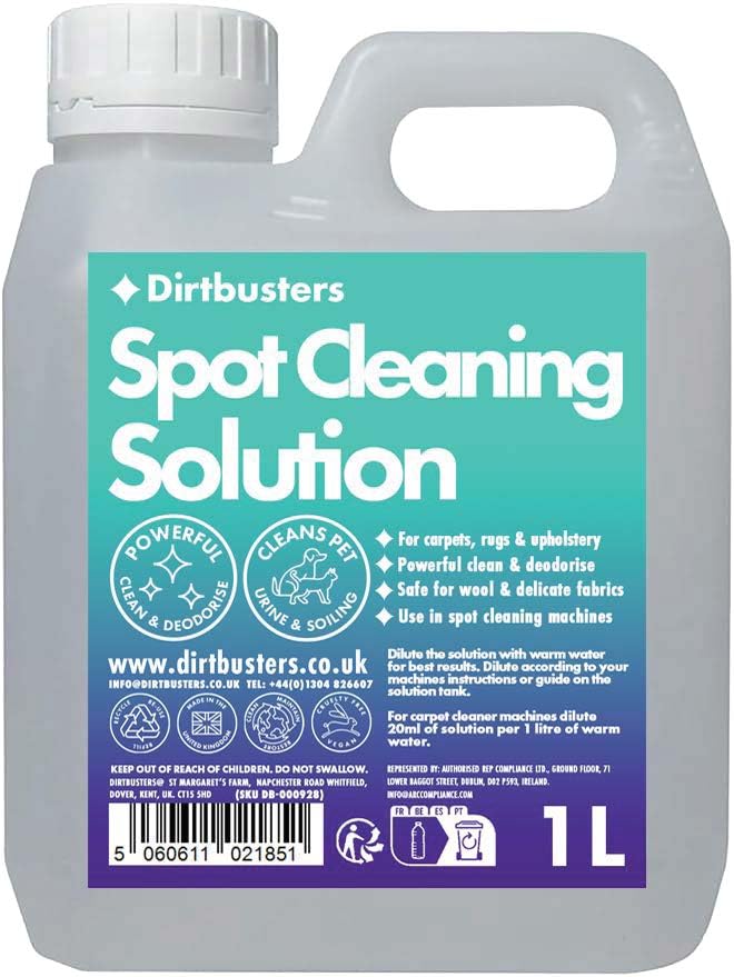 Dirtbusters Spot Cleaning Solution - Concentrated Carpet Shampoo for Deep Cleaning | 1 Litre 1