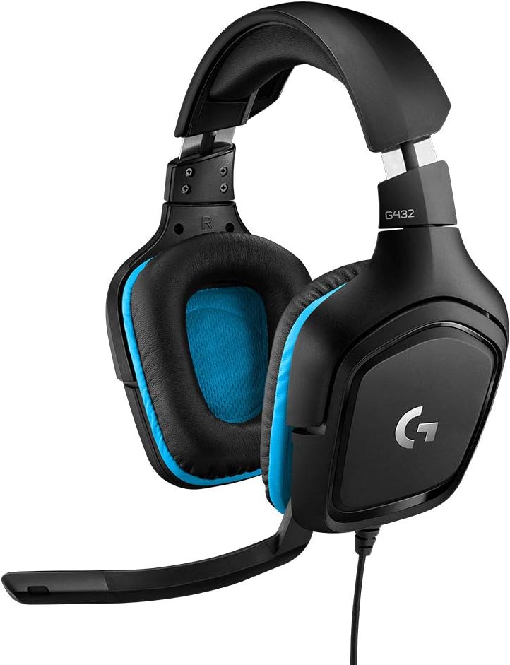 Logitech G432 Kabelgebundenes Gaming-Headset mit 7.1 Surround Sound, DTS Headphone:X 2.0, 50-mm-Treibern