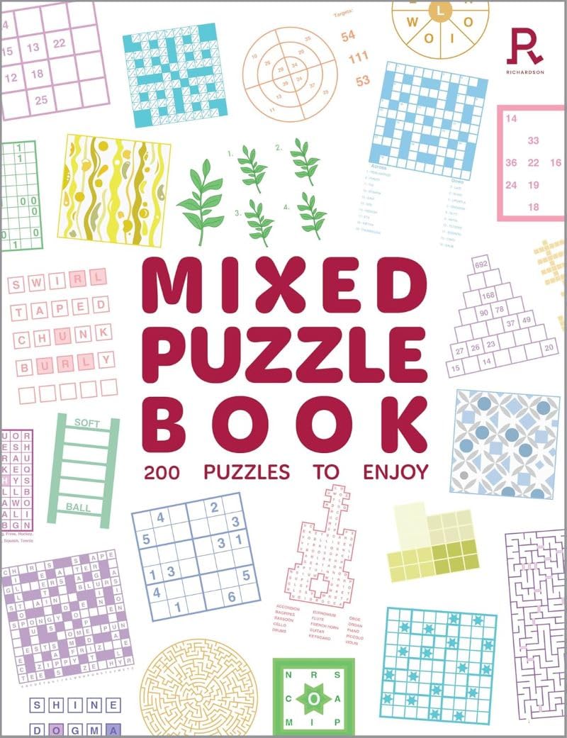 RICHARDSON Mixed Puzzle Book - 200 Puzzles for Adults | Paperback | English