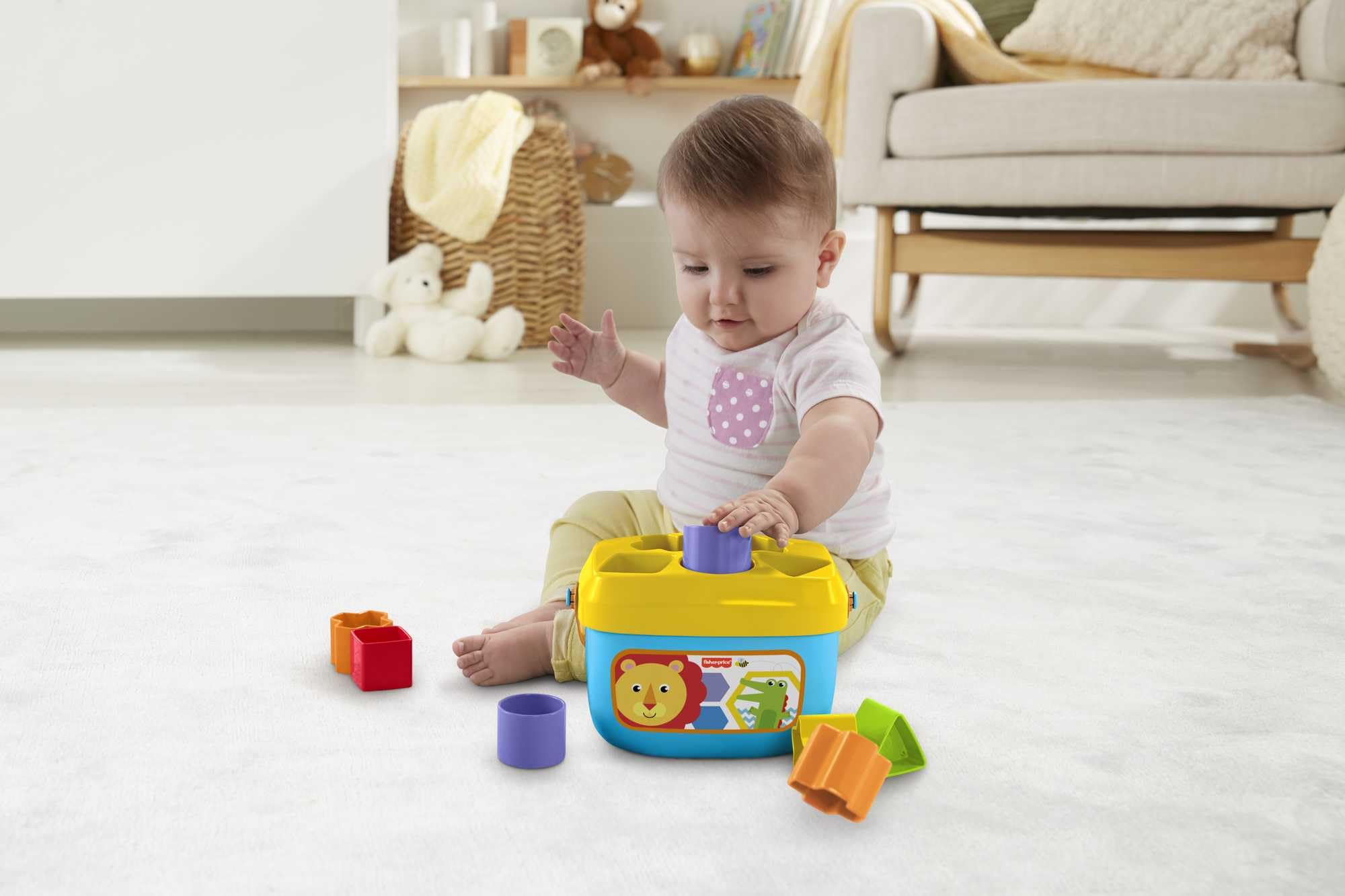 Fisher-Price Baby’s First Blocks Set of 10 Shapes for Sorting Play | Ages 6+ Months 2