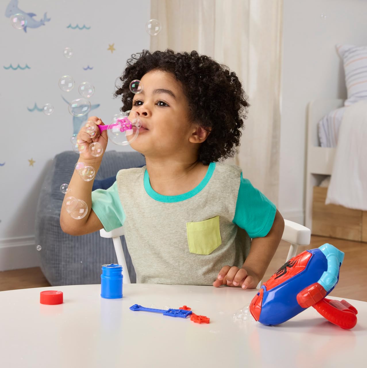 Spidey and His Amazing Friends Water-Webs Bubble Slinger Electronic Toy - Ages 3+ 3