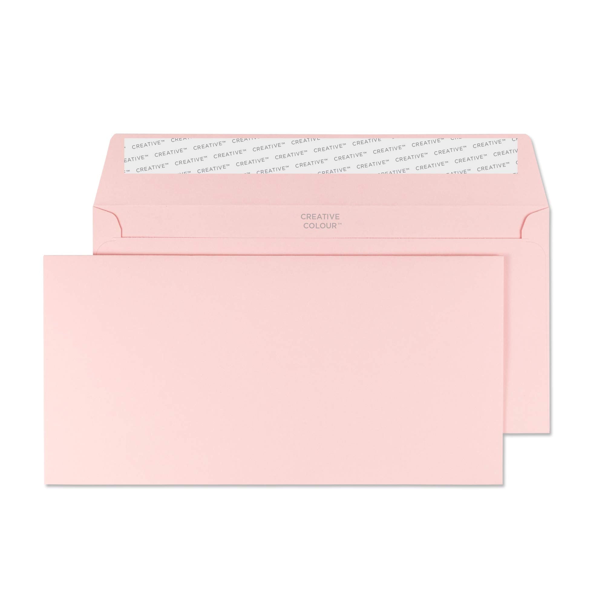 Blake Creative Colour DL+ Envelopes - Baby Pink | 114 x 229 mm | 120 gsm | Pack of 25